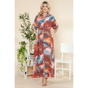 Button Down Maxi Dress Pink