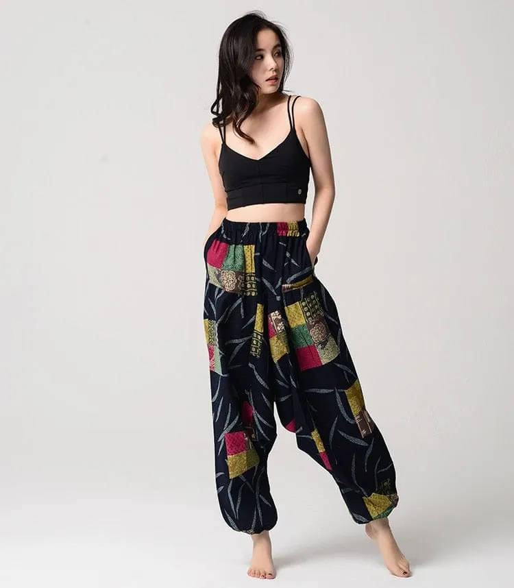 Colorblock Harem Pants