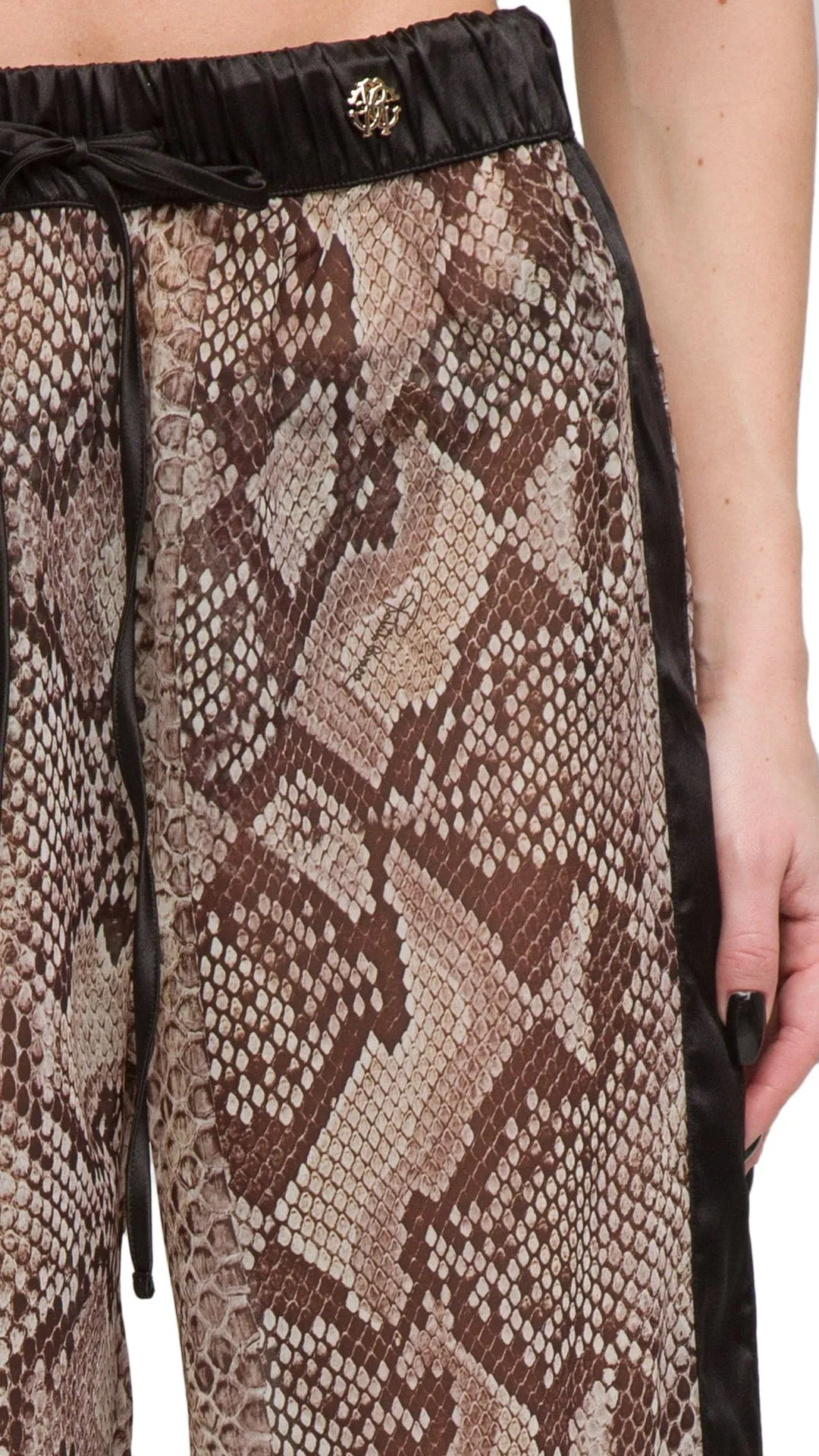 Roberto Cavalli  Phyton Printed Chiffon Palazzo Pants-