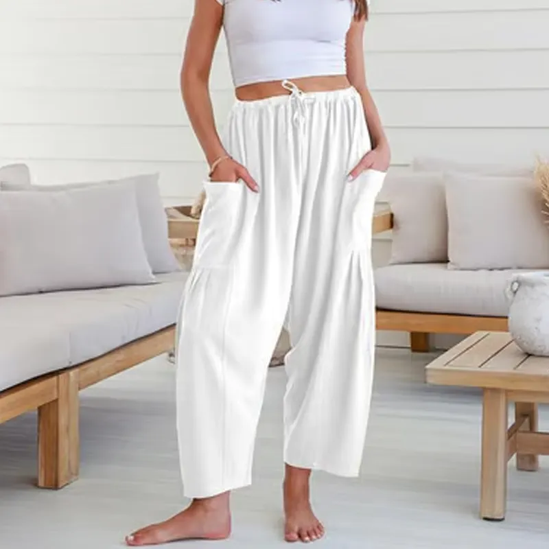 This Week's Special Sale 49% OFFWomen's Linen Wide Leg Pants with Pockets