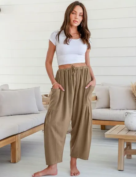 This Week's Special Sale 49% OFFWomen's Linen Wide Leg Pants with Pockets