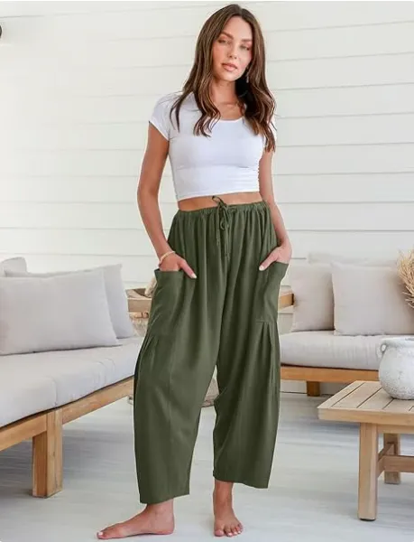 This Week's Special Sale 49% OFFWomen's Linen Wide Leg Pants with Pockets
