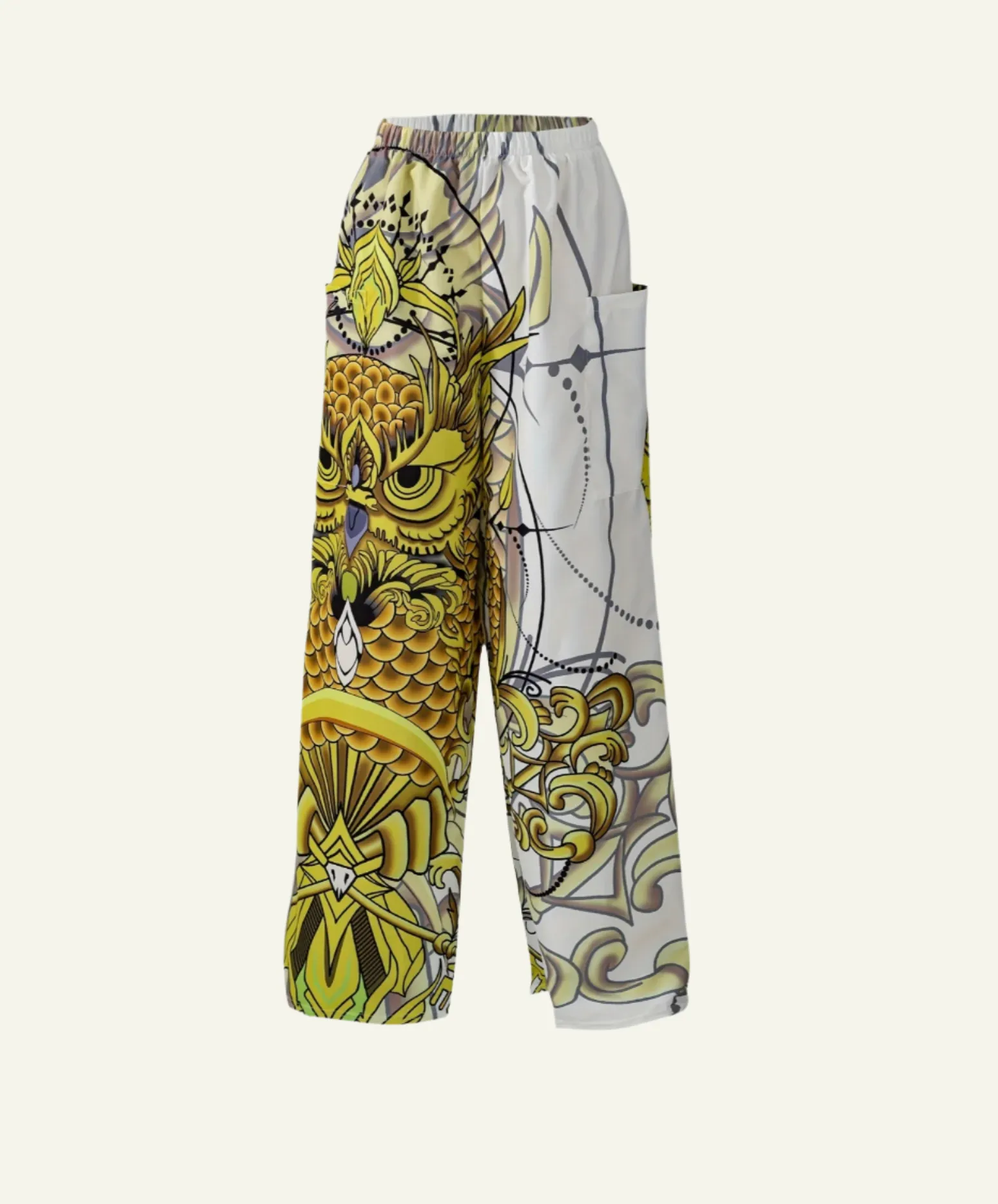 Trippy Owl Splicing Pants